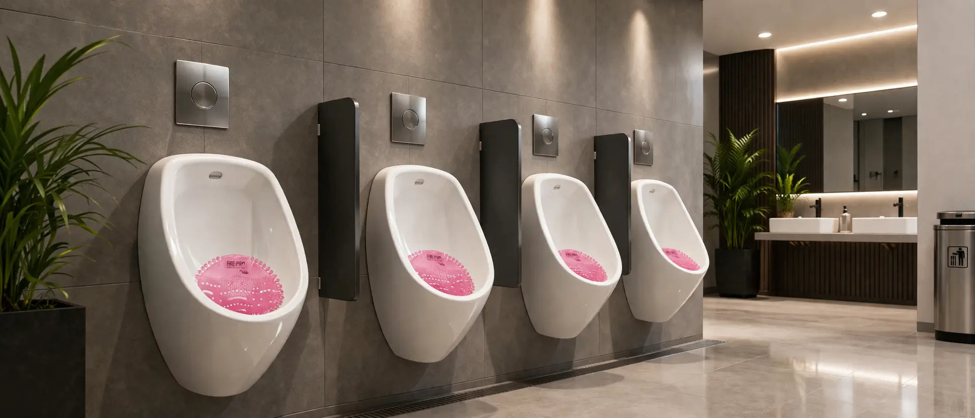 Urinale mit Urinalsieb und Duftsieben