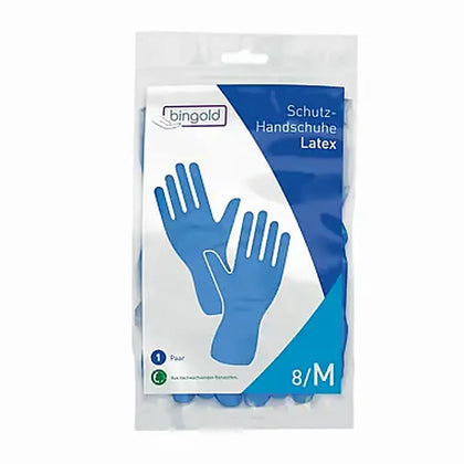 BINGOLD Guantes de látex protectores azules 1 par
