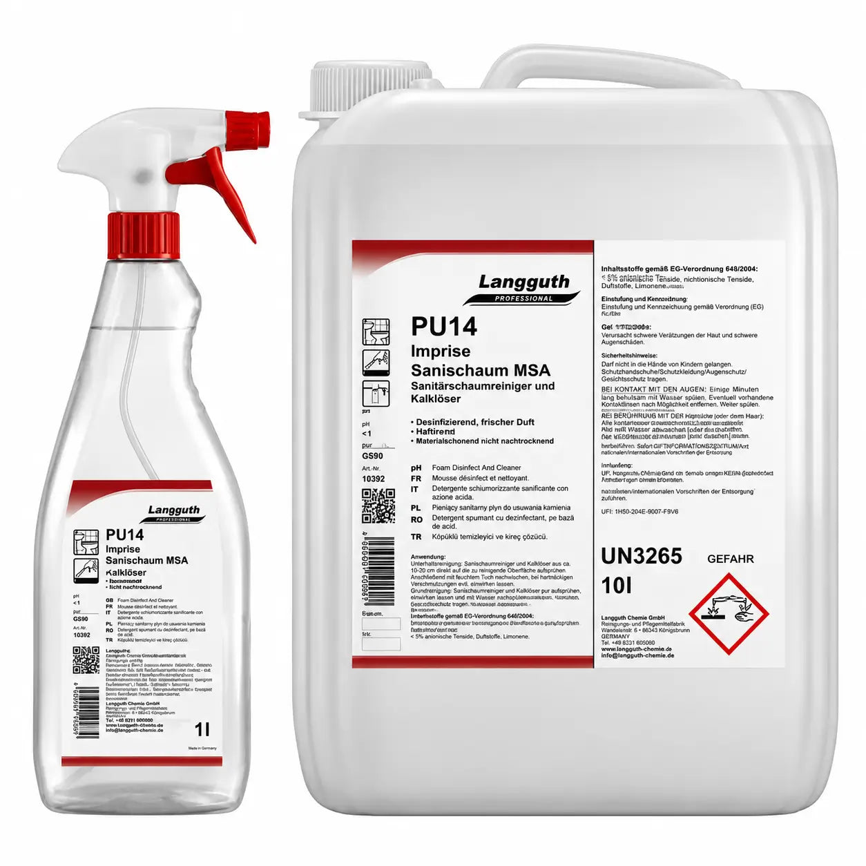 LANGGUTH PU14 Espuma sanitaria Imprise MSA 750ml