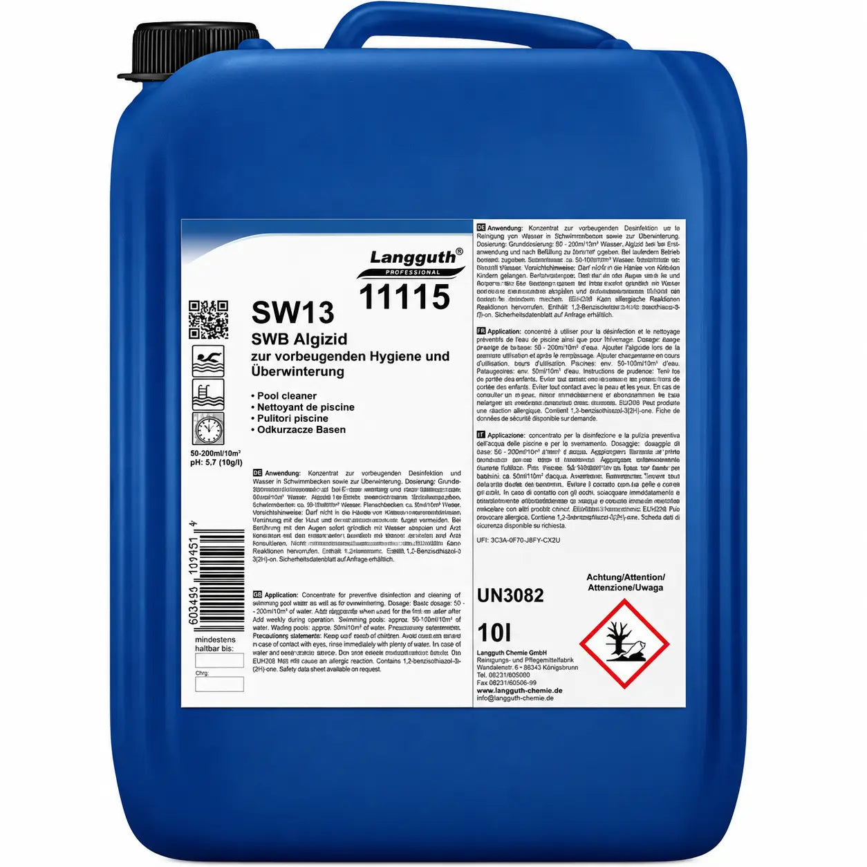 LANGGUTH SW13 SWB Algicida 10 litros