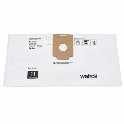 WETROK Comfort Monovac / Durovac Bolsa de filtro de fieltro de 11 litros, 10 piezas