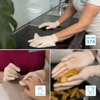 Arnomed weiß puderfreie latexhandschuhe 100 stück für reinigung maniküre und lebensmittel-handhabung