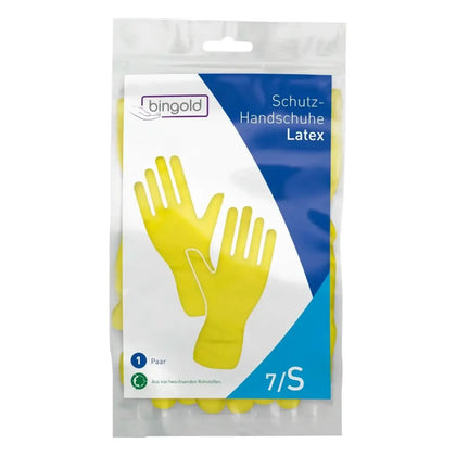 BINGOLD Guantes de protección de látex amarillos 1 par