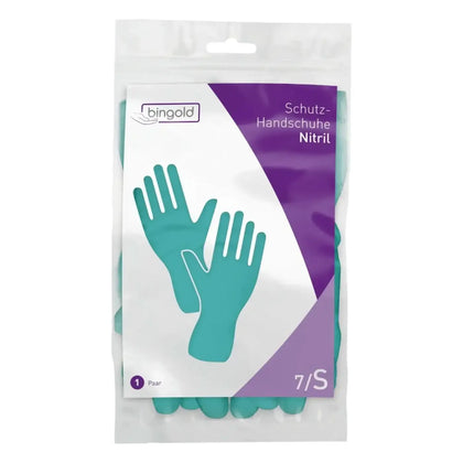 BINGOLD Guantes de protección de nitrilo verdes 1 par