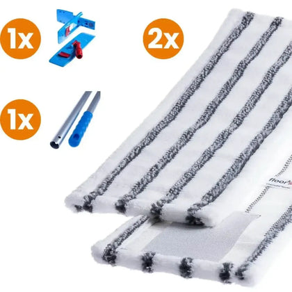 Set profesional de fregona para suelos con mopas "Rompe suciedad 50 cm"