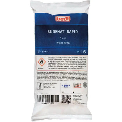 Buzil Budenat Rapid Wipes D444 Toallitas desinfectantes 120 unidades recarga