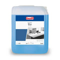 Ein 10-liter container buzil drizzle blue sp 20 universal sprühreiniger mit blauer flüssigkeit und weißem kunststoffgehäuse