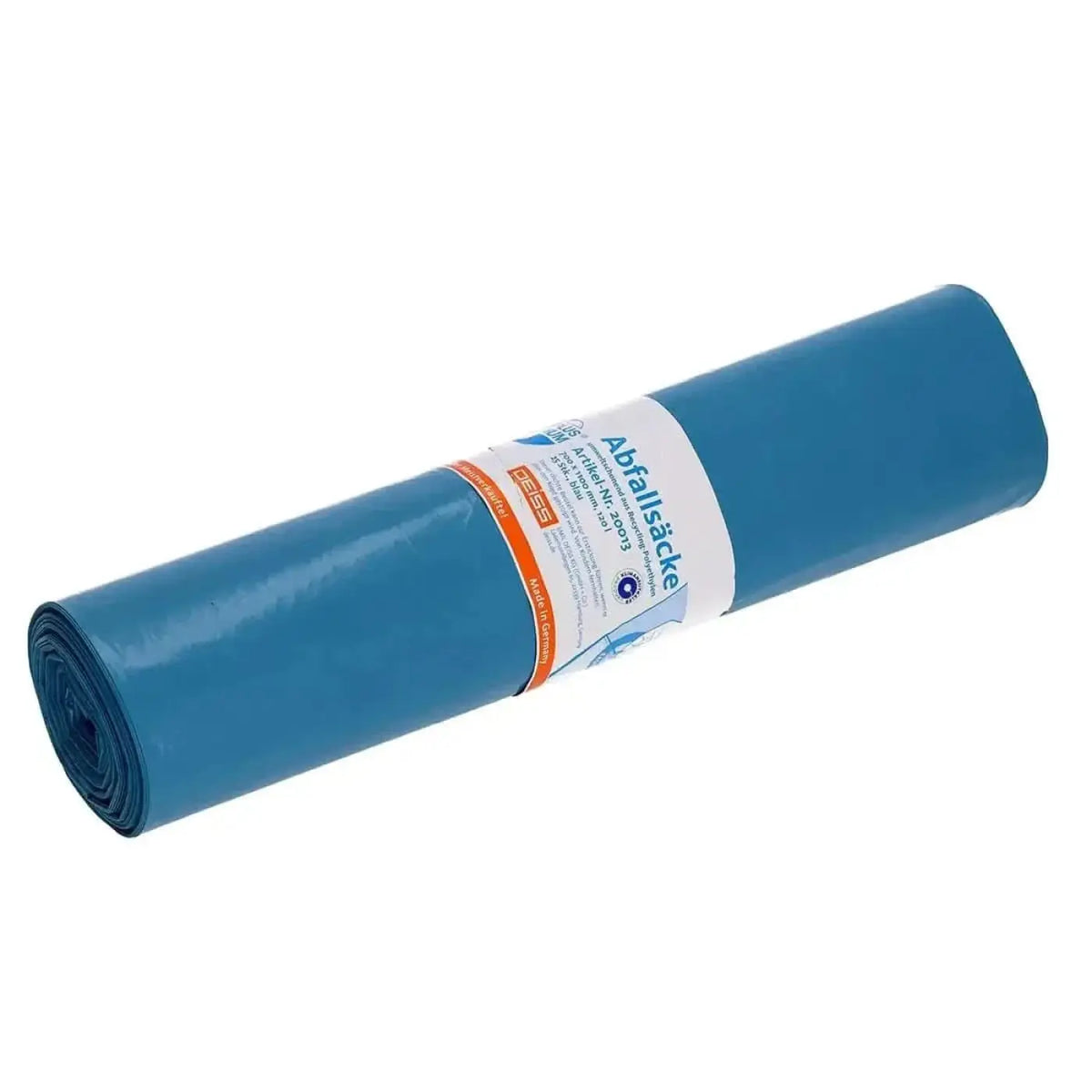 DEISS Müllsäcke Blau 120 Liter Typ 60 20013 – Produktabbildung; Lieferumfang: 480 Rollen