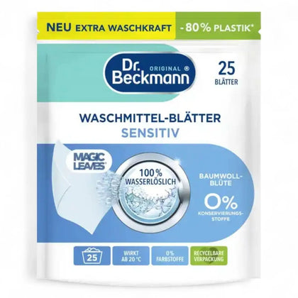 DR. BECKMANN Hojas mágicas detergente sensible 25 lavados