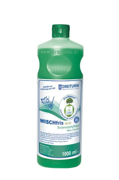 Grüne plastikflasche dreiturm wischfris eco wipe cleaner 1000 ml zur bodenpflege