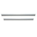 Zwei graue und weiße ersatz-gummilippen mit texturierter borstenkante für grd 450 zum glasreinigungseinsatz