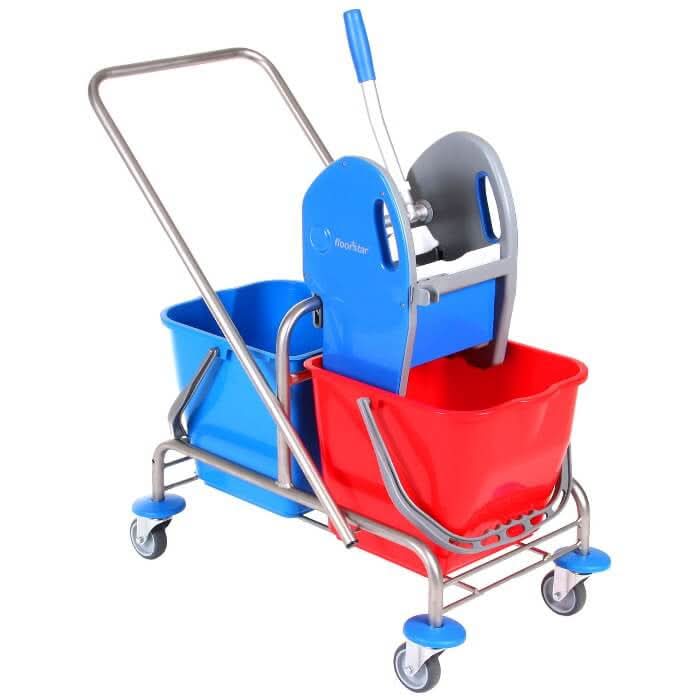 Floorstar DOFA20DES Doppelfahrwagen mit Deichsel 17l ESTAWA.
