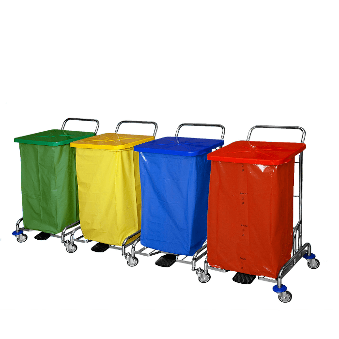 Floorstar TWD4 Trennwagen 4fach mit Fusspedal SOLID.