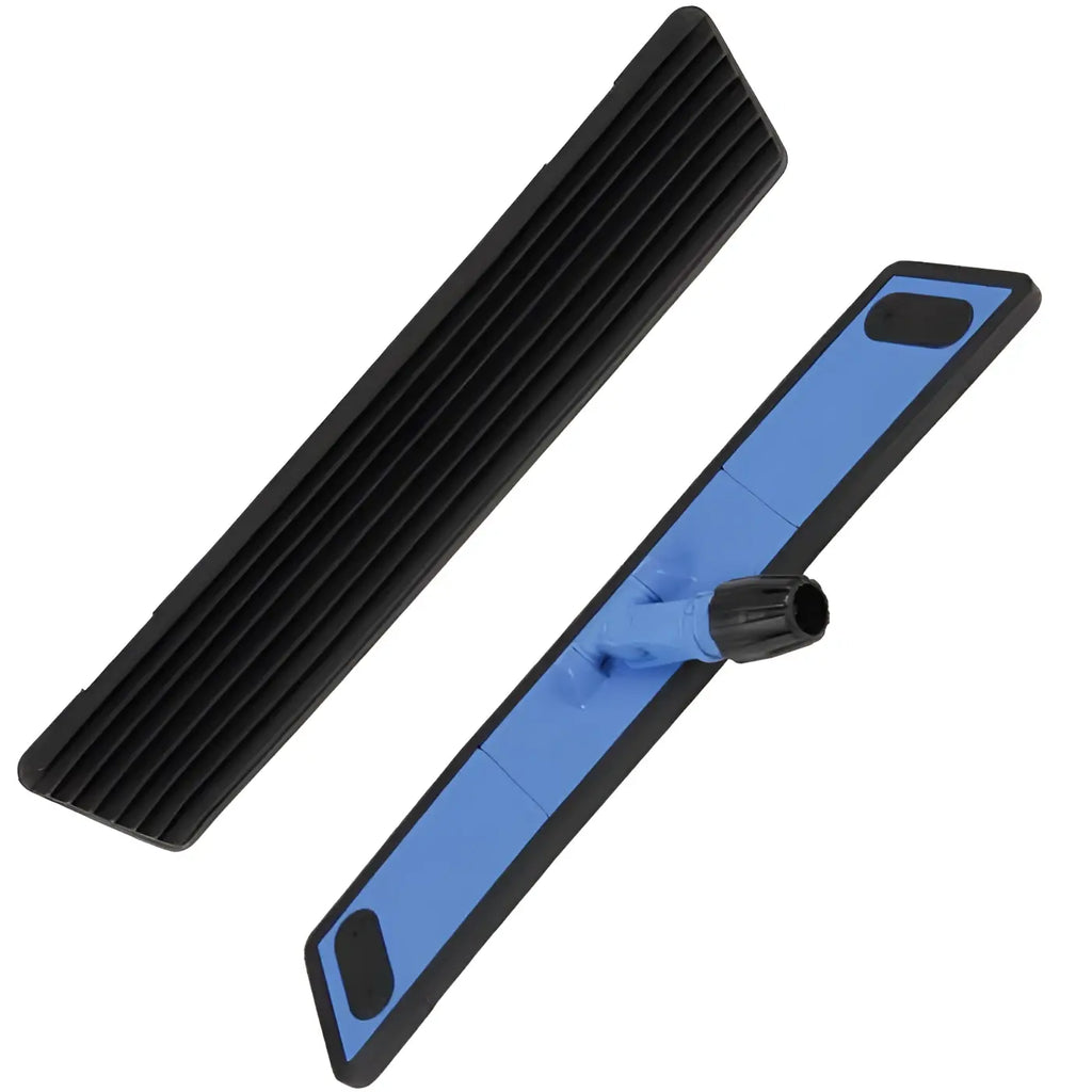 Floorstar quicksnapper halter mopkopf blau und schwarz mit geriffelter oberfläche für effektive reinigung