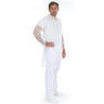 Bata para visitantes ligera con botones a presión PP-Vlies – Blanco / XL