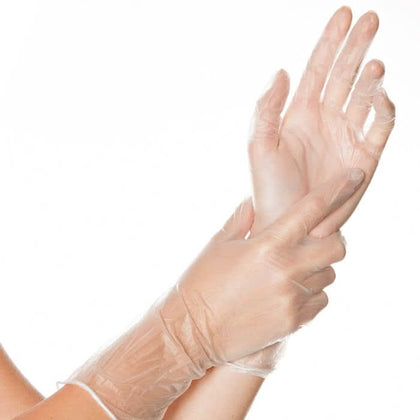 Hygostar Guantes de vinilo Ideal Long 30 cm 100 piezas