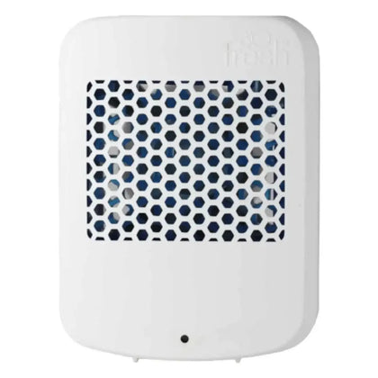 Weißer rechteckiger frepro my fresh 2.0 dehumidifier mit sechseckigem gitter und dewalt logo oben
