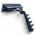 Black bristle fensterreinigungsbürste mit teleskopstange aus carbon und gelber schlauchanschluss gardiner slx 35 10,39 meter