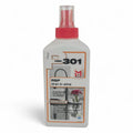 Weiße plastik-sprühflasche hmk p301 rsp mit rotem deckel zur reinigung von küchen- und badeoberflächen 250ml