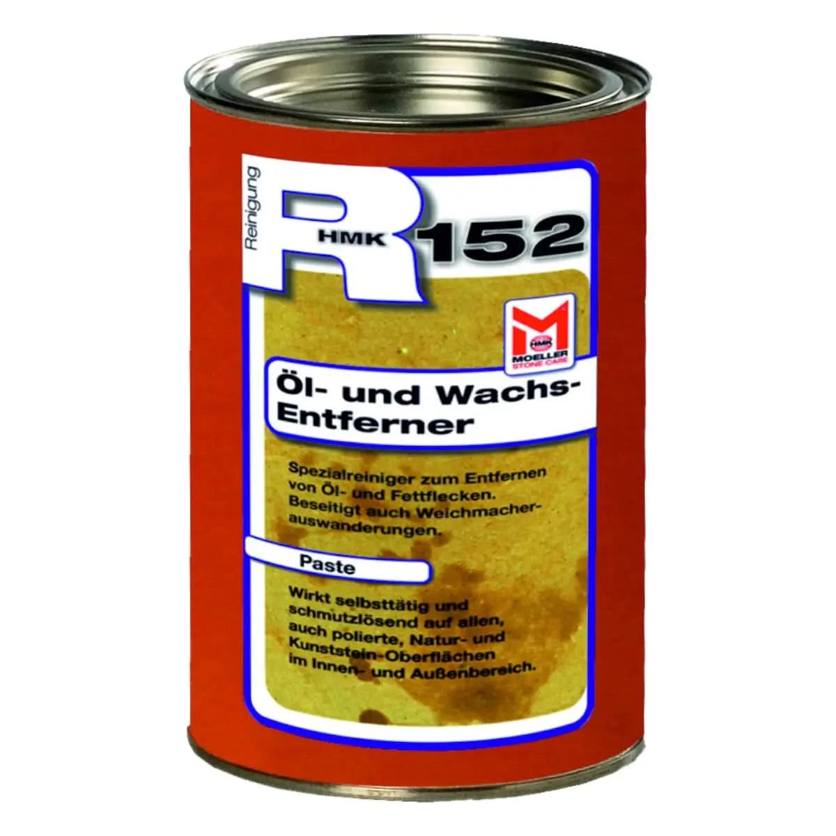 Roter zylindrischer behälter hmk r152 ölentferner und wachsentferner pasta 750ml zur oberflächenreinigung