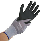 Hygostar arbeitshandschuhe ergo flex 12 paar schwarzer und grauer arbeitshandschuh mit strukturierter griffoberfläche aus strapazierfähigem synthetikmaterial