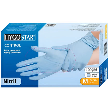 Guantes de nitrilo Hygostar "Control" 100 unidades