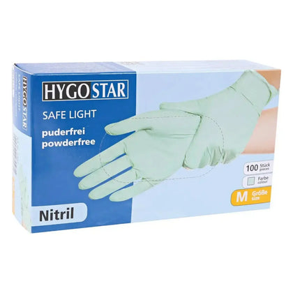 Hygostar Guantes de Nitrilo "Safe Light" Verde Menta 100 unidades