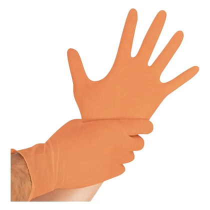Hygostar Guantes de Nitrilo "Safe Light" Naranja 100 unidades