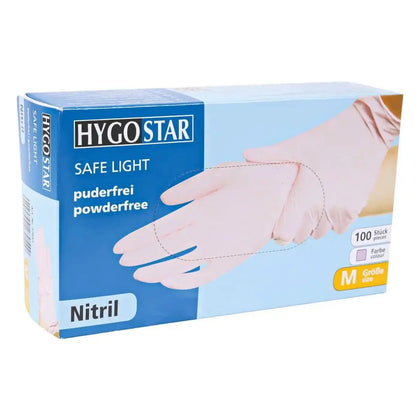 Hygostar Guantes de Nitrilo "Safe Light" Rosa 100 unidades