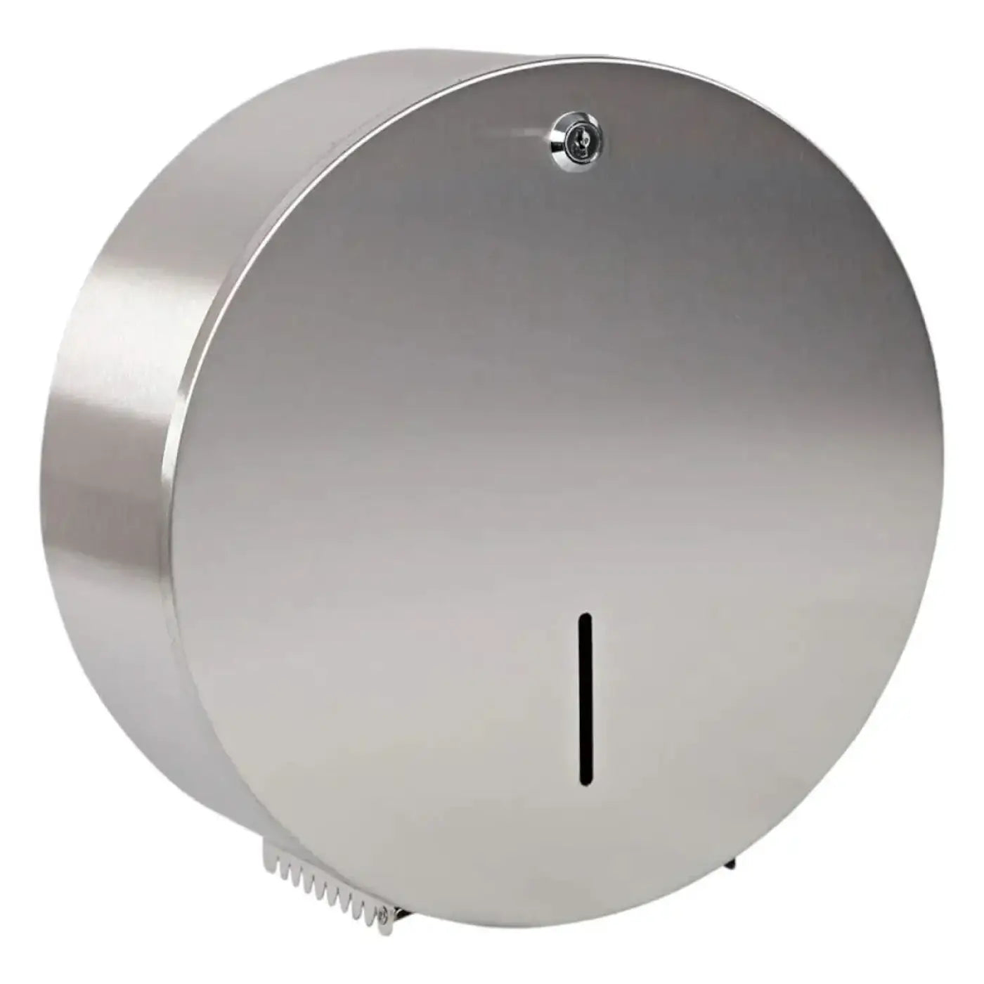 HygoStar toilettenpapierspender jumbo edelstahl rund mit schlanker reflektierender oberfläche und vertikalem schlitz
