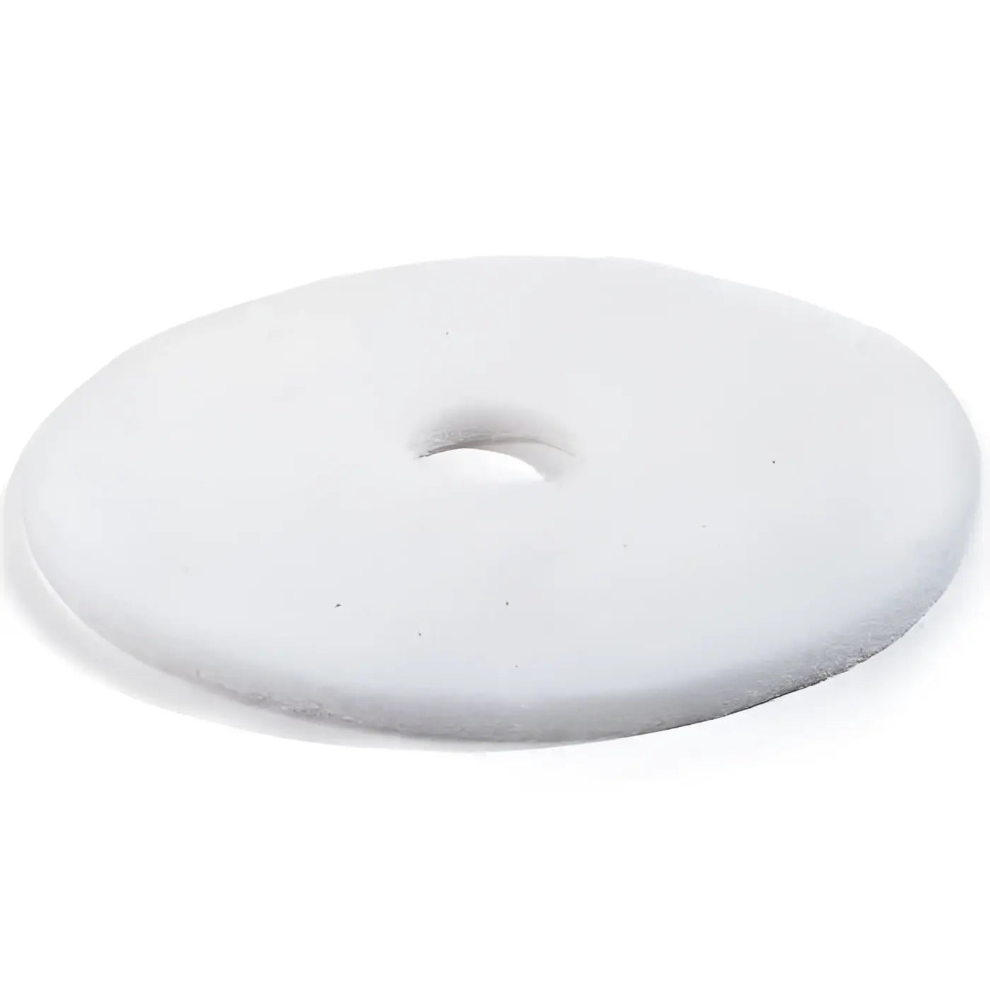 Weißes kreisförmiges schaumstoffpad mit mittigem loch janex super pad 14 zoll maschinenpad