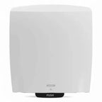 Weißer wandhandtuchspender katrin hybrid system mit sensorfunktion und schwarzem druckknopf unten
