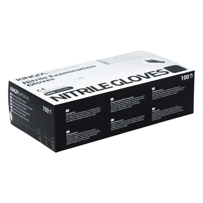 Guantes de nitrilo KINGFA negros 100 unidades sin polvo