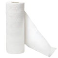 Eine rolle weiße küchenrolle 3-lagig mit subtiler wellenprägung 50 blatt im 4er pack