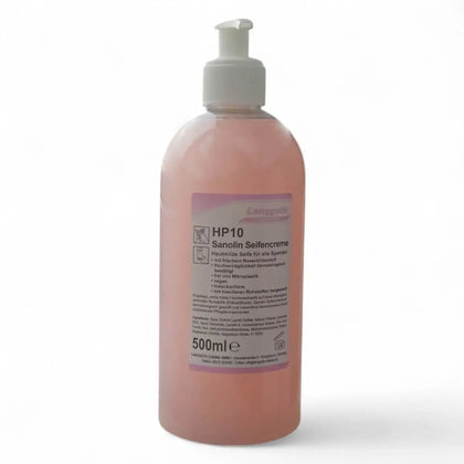 Crema de jabón Sanolin HP10 rosada LANGGUTH 500 ml botella dosificadora