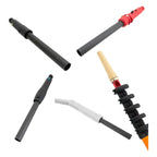 Maykker mini adapter feuerstarter aus kunststoff in schwarz, rot und weiß mit holzgriff und segmentiertem griffdesign