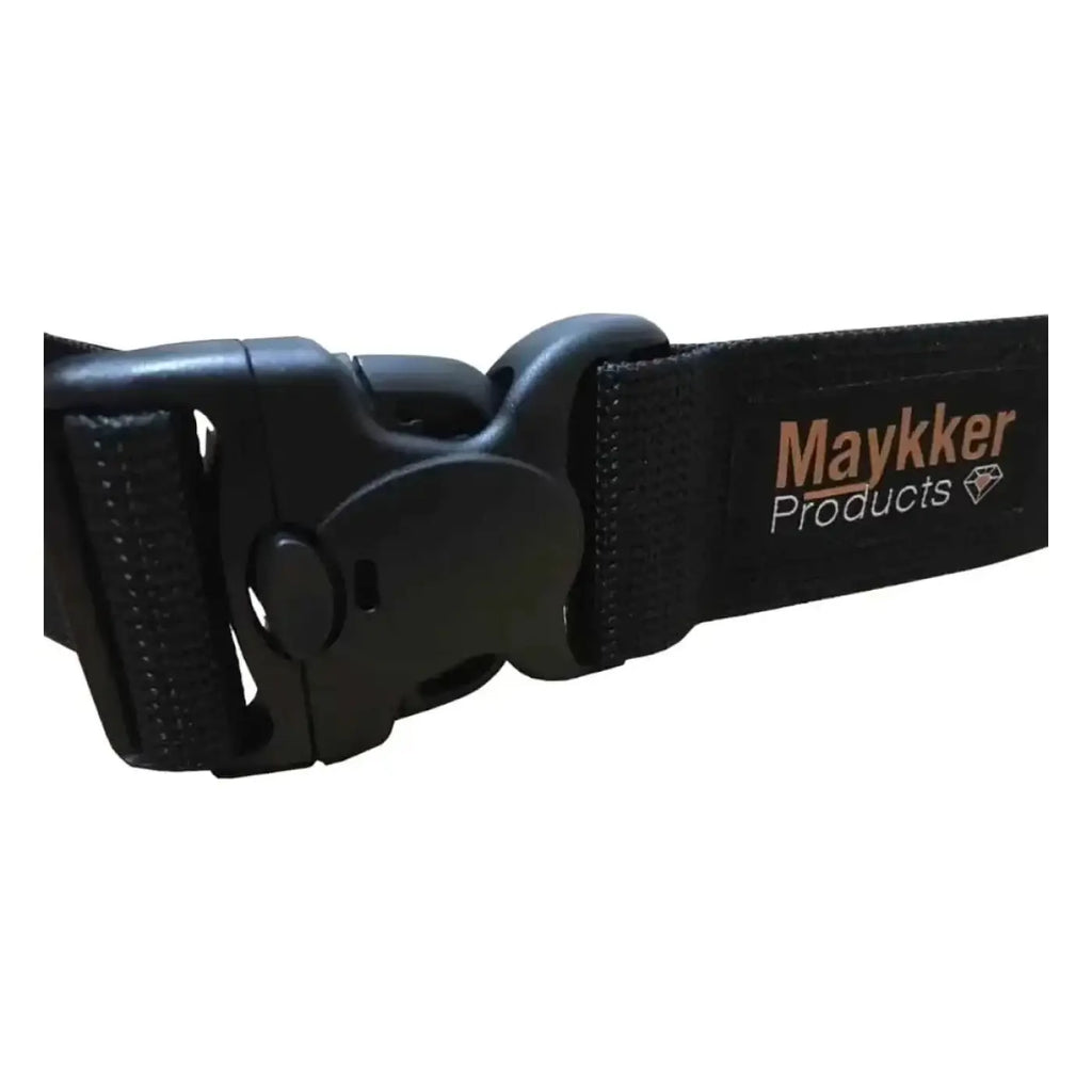 Maykker tridentbelt gürtel schwarzer verstellbarer gürtel mit robustem plastikverschluss und gewebtem stoffriemen
