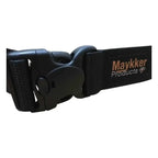 Maykker tridentbelt gürtel schwarzer verstellbarer gürtel mit robustem plastikverschluss und gewebtem stoffriemen