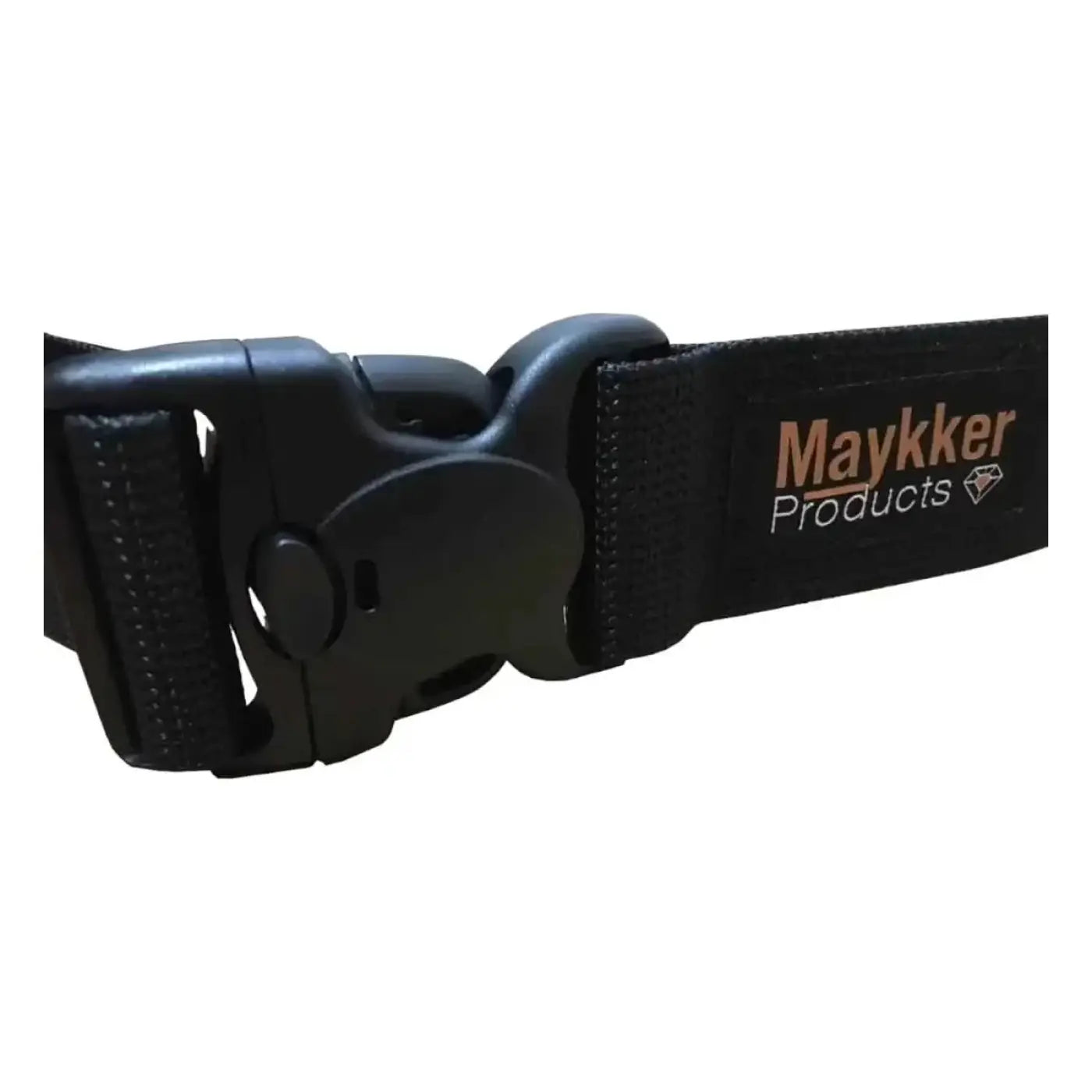 Maykker tridentbelt gürtel schwarzer verstellbarer gürtel mit robustem plastikverschluss und gewebtem stoffriemen