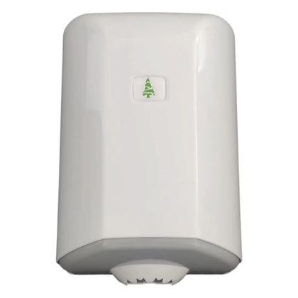 Dispensador de rollo de toalla con enrollado interior Blanco ABS 31x21x22 cm