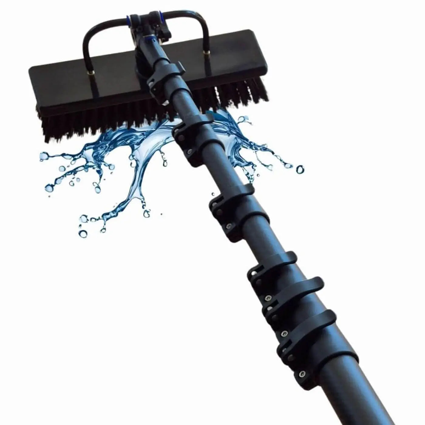 Milury aluminium profi-teleskopstange mit schwarzer teleskopbürste aus aluminium für starke oberflächenreinigung