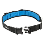 Moerman comfort belt gürtel in schwarz und blau mit gepolstertem taillenbund und verstellbarer kunststoffschließe aus strapazierfähigem stoff