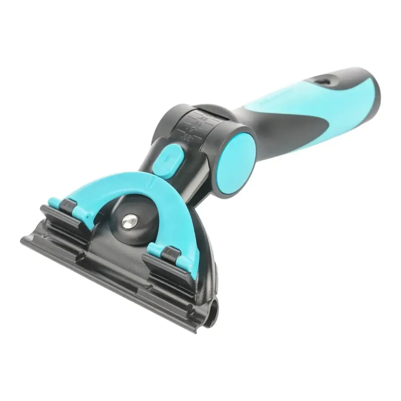 Moerman excelerator fensterwischer griff 2.0 schwarzes und türkisfarbenes plastikfensterreinigungswerkzeug mit verstellbarem kopf