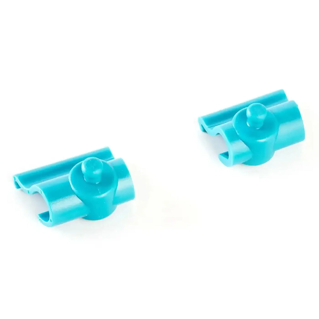 Turquoise plastik clip verbinder des moerman fliiq premium wischerbezugs mit clips für einfache befestigung
