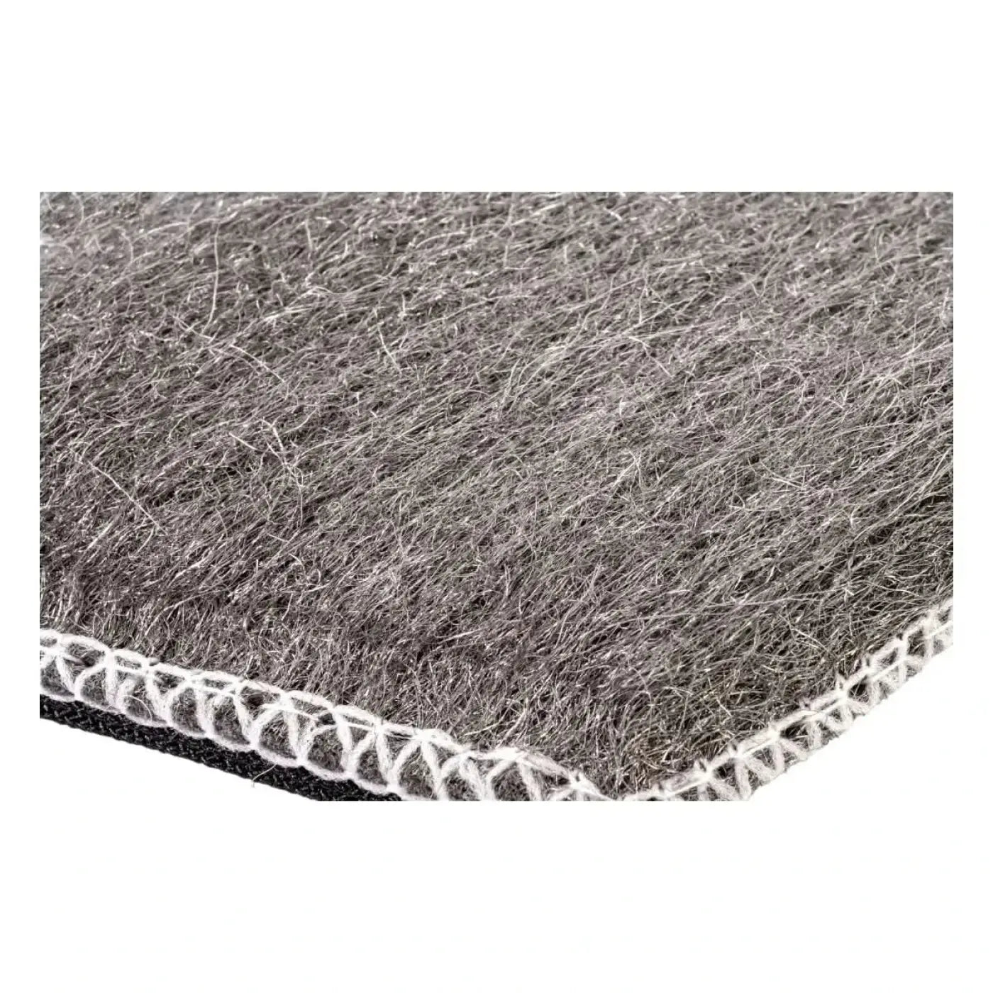 Moerman gekko stahlwolle pad graues filzmaterial mit weißer gestickter umrandung