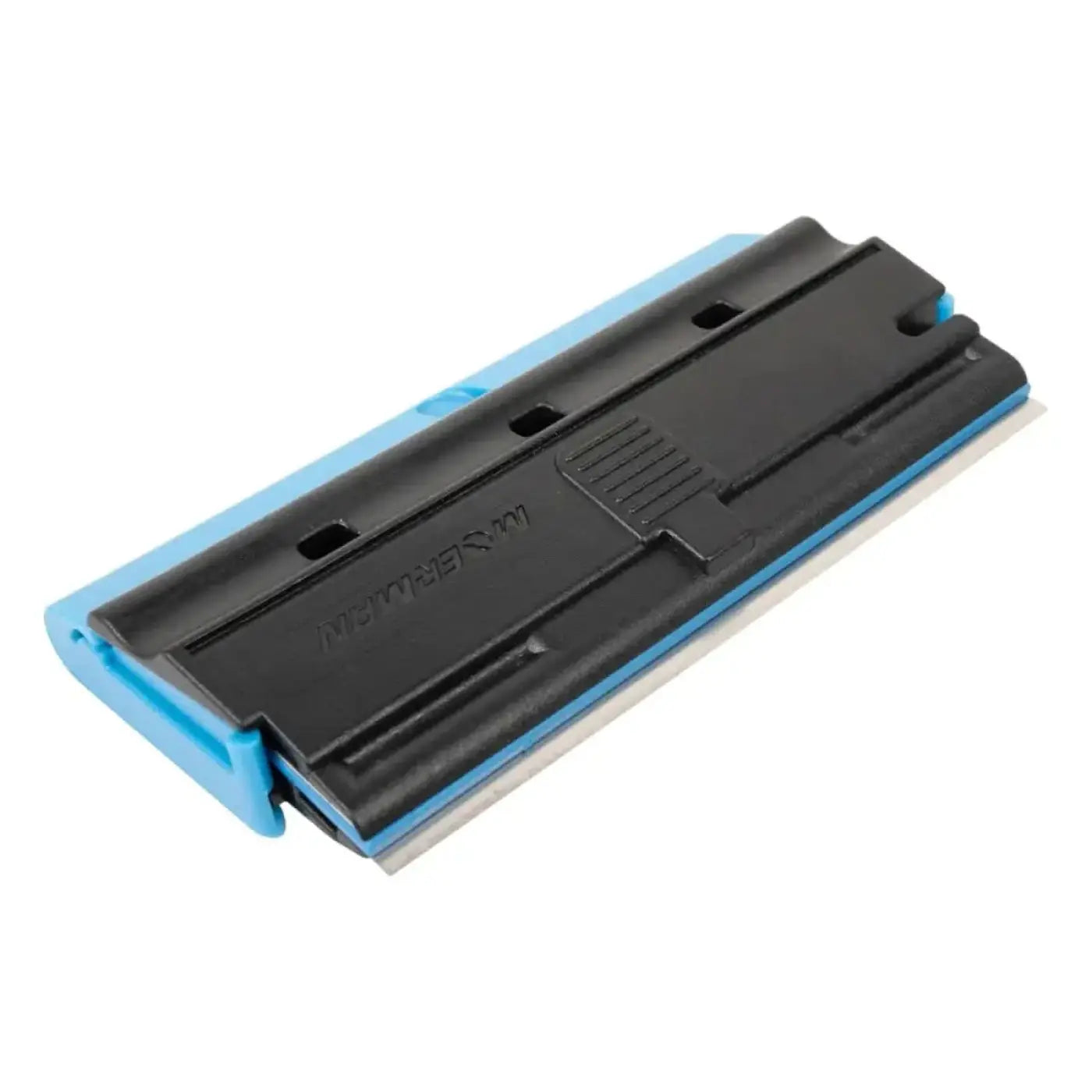 Blue and black makita plastic squeegee with metallic blade for moerman multi scraper glasschaber 10cm