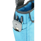 Moerman side kit gürteltasche blaue strukturierte stofftasche mit schwarzer einfassung und grauem plastikclip für stifte