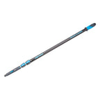 Schwarze und blaue teleskopstange takumi 2-smart mit texturiertem griff für reinigungsarbeiten 2,4 m lang