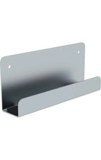Silver metallic wandregal mit minimalistischem design und abgerundeten kanten im produkt munk nachrüstsatz leiterwandhalter