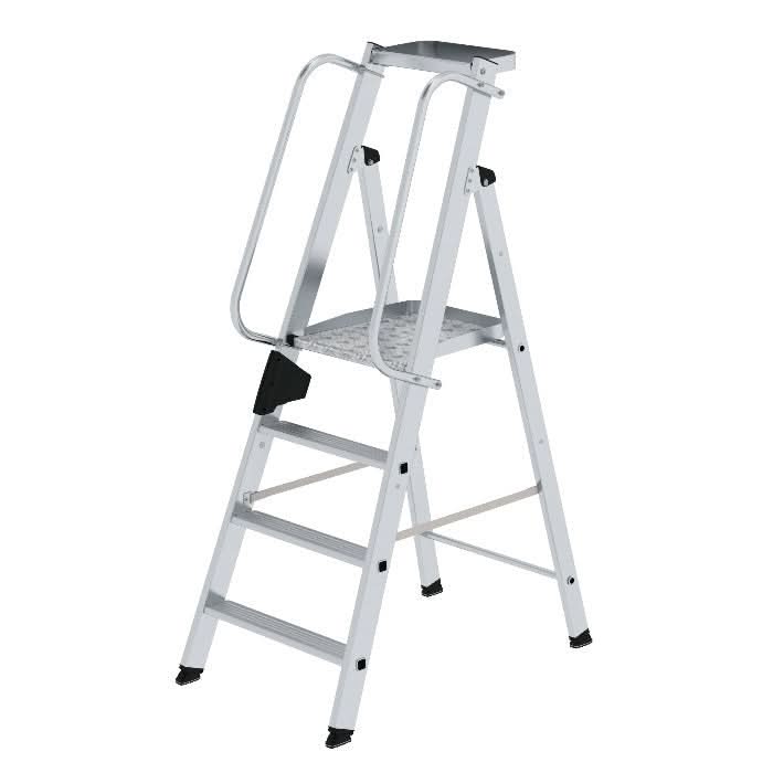 MUNK Günzburger Plattformleiter mit Rollen und Griff.